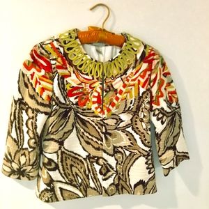 Chico's embroidered jacket size 0